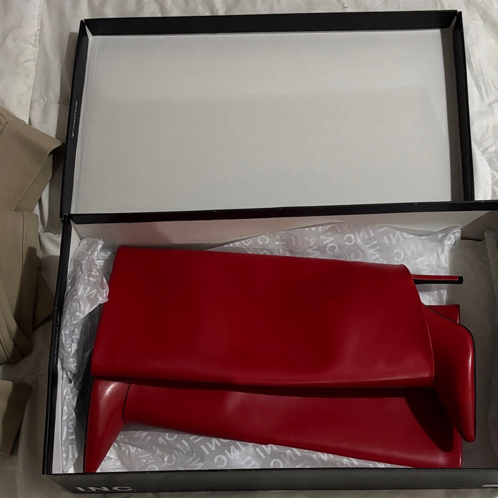 INC International Concepts Red Heeled Boots